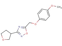 5-[(4-methoxyphenoxy)methyl]-3-(tetrahydrofuran-3-yl)-1,2,4-oxadiazole