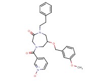 6-[(3-methoxybenzyl)oxy]-4-[(1-oxido-3-pyridinyl)carbonyl]-1-(2-phenylethyl)-1,4-diazepan-2-one