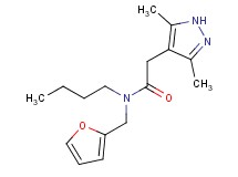 N-butyl-2-(3,5-dimethyl-1H-pyrazol-4-yl)-N-(2-furylmethyl)acetamide