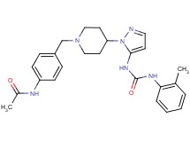 N-[4-({4-[5-({[(2-methylphenyl)amino]carbonyl}amino)-1H-pyrazol-1-yl]-1-piperidinyl}methyl)phenyl]acetamide