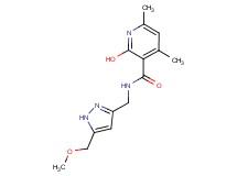 2-hydroxy-N-{[5-(methoxymethyl)-1H-pyrazol-3-yl]methyl}-4,6-dimethylnicotinamide