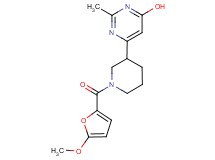 6-[1-(5-methoxy-2-furoyl)-3-piperidinyl]-2-methyl-4-pyrimidinol