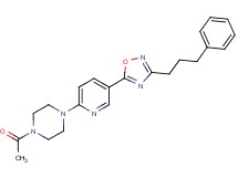 1-acetyl-4-{5-[3-(3-phenylpropyl)-1,2,4-oxadiazol-5-yl]-2-pyridinyl}piperazine