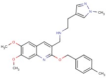 ({6,7-dimethoxy-2-[(4-methylbenzyl)oxy]-3-quinolinyl}methyl)[2-(1-methyl-1H-pyrazol-4-yl)ethyl]amine