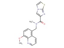 N-[(8-methoxy-5-quinolinyl)methyl]-N-methylimidazo[2,1-b][1,3]thiazole-6-carboxamide