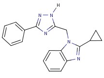 2-cyclopropyl-1-[(3-phenyl-1H-1,2,4-triazol-5-yl)methyl]-1H-benzimidazole