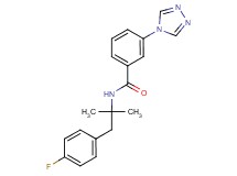 N-[2-(4-fluorophenyl)-1,1-dimethylethyl]-3-(4H-1,2,4-triazol-4-yl)benzamide