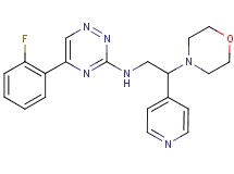 5-(2-fluorophenyl)-N-[2-(4-morpholinyl)-2-(4-pyridinyl)ethyl]-1,2,4-triazin-3-amine