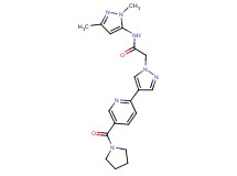 N-(1,3-dimethyl-1H-pyrazol-5-yl)-2-{4-[5-(pyrrolidin-1-ylcarbonyl)pyridin-2-yl]-1H-pyrazol-1-yl}acetamide