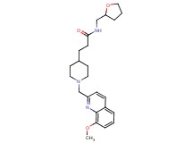 3-{1-[(8-methoxy-2-quinolinyl)methyl]-4-piperidinyl}-N-(tetrahydro-2-furanylmethyl)propanamide