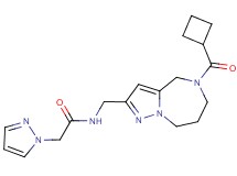 N-{[5-(cyclobutylcarbonyl)-5,6,7,8-tetrahydro-4H-pyrazolo[1,5-a][1,4]diazepin-2-yl]methyl}-2-(1H-pyrazol-1-yl)acetamide