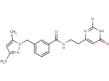 3-[(3,5-dimethyl-1H-pyrazol-1-yl)methyl]-N-[2-(6-oxo-1,6-dihydropyrimidin-4-yl)ethyl]benzamide