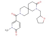9-[(1-methyl-6-oxo-1,6-dihydropyridin-3-yl)carbonyl]-2-(tetrahydrofuran-2-ylmethyl)-2,9-diazaspiro[5.5]undecan-3-one