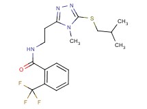 N-{2-[5-(isobutylthio)-4-methyl-4H-1,2,4-triazol-3-yl]ethyl}-2-(trifluoromethyl)benzamide