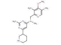 N-[(4-methoxy-3,5-dimethylpyridin-2-yl)methyl]-N,2-dimethyl-6-piperidin-3-ylpyrimidin-4-amine