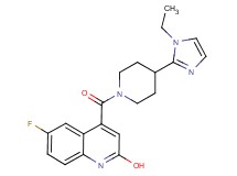 4-{[4-(1-ethyl-1H-imidazol-2-yl)-1-piperidinyl]carbonyl}-6-fluoro-2-quinolinol