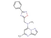 N,5-dimethyl-N-[(3-phenyl-1,2,4-oxadiazol-5-yl)methyl]pyrazolo[1,5-a]pyrimidin-7-amine