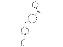1-{[2-(ethylthio)pyrimidin-5-yl]methyl}-4-(tetrahydrofuran-2-ylcarbonyl)-1,4-diazepane