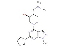 (3S*,4S*)-1-(6-cyclopentyl-1-methyl-1H-pyrazolo[3,4-d]pyrimidin-4-yl)-4-[(dimethylamino)methyl]-3-piperidinol