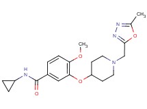 N-cyclopropyl-4-methoxy-3-({1-[(5-methyl-1,3,4-oxadiazol-2-yl)methyl]piperidin-4-yl}oxy)benzamide
