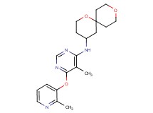 N-1,9-dioxaspiro[5.5]undec-4-yl-5-methyl-6-[(2-methylpyridin-3-yl)oxy]pyrimidin-4-amine