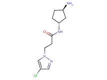 N-[rel-(1R,3R)-3-aminocyclopentyl]-3-(4-chloro-1H-pyrazol-1-yl)propanamide hydrochloride