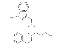 2-[4-[(1-methyl-1H-indol-3-yl)methyl]-1-(2-phenylethyl)-2-piperazinyl]ethanol