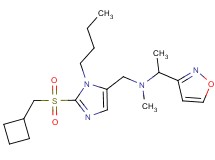 ({1-butyl-2-[(cyclobutylmethyl)sulfonyl]-1H-imidazol-5-yl}methyl)[1-(3-isoxazolyl)ethyl]methylamine