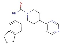 N-(2,3-dihydro-1H-inden-5-yl)-4-pyrimidin-4-ylpiperidine-1-carboxamide