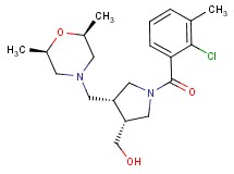 ((3R*,4R*)-1-(2-chloro-3-methylbenzoyl)-4-{[(2R*,6S*)-2,6-dimethylmorpholin-4-yl]methyl}pyrrolidin-3-yl)methanol