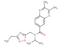 N-[(3-ethyl-1,2,4-oxadiazol-5-yl)methyl]-N-isopropyl-2,3-dimethyl-6-quinoxalinecarboxamide