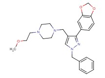1-{[3-(1,3-benzodioxol-5-yl)-1-benzyl-1H-pyrazol-4-yl]methyl}-4-(2-methoxyethyl)piperazine