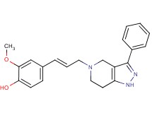 2-methoxy-4-[(1E)-3-(3-phenyl-1,4,6,7-tetrahydro-5H-pyrazolo[4,3-c]pyridin-5-yl)-1-propen-1-yl]phenol