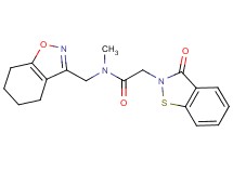 N-methyl-2-(3-oxo-1,2-benzisothiazol-2(3H)-yl)-N-(4,5,6,7-tetrahydro-1,2-benzisoxazol-3-ylmethyl)acetamide