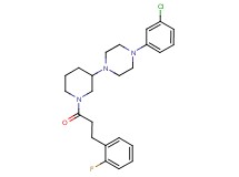 1-(3-chlorophenyl)-4-{1-[3-(2-fluorophenyl)propanoyl]-3-piperidinyl}piperazine