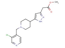methyl (5-{1-[(3-chloropyridin-4-yl)methyl]piperidin-4-yl}-1H-pyrazol-3-yl)acetate