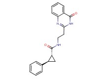 (1R*,2R*)-N-[2-(4-oxo-3,4-dihydroquinazolin-2-yl)ethyl]-2-phenylcyclopropanecarboxamide