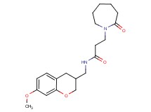 N-[(7-methoxy-3,4-dihydro-2H-chromen-3-yl)methyl]-3-(2-oxoazepan-1-yl)propanamide