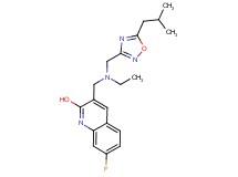 3-({ethyl[(5-isobutyl-1,2,4-oxadiazol-3-yl)methyl]amino}methyl)-7-fluoro-2-quinolinol
