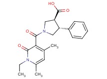 (3S*,4R*)-1-[(1-ethyl-4,6-dimethyl-2-oxo-1,2-dihydropyridin-3-yl)carbonyl]-4-phenylpyrrolidine-3-carboxylic acid