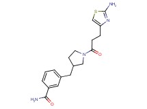 3-({1-[3-(2-amino-1,3-thiazol-4-yl)propanoyl]pyrrolidin-3-yl}methyl)benzamide