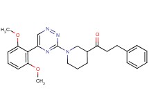 1-{1-[5-(2,6-dimethoxyphenyl)-1,2,4-triazin-3-yl]-3-piperidinyl}-3-phenyl-1-propanone
