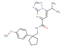 7-isopropyl-N-{[1-(4-methoxyphenyl)cyclopentyl]methyl}[1,2,4]triazolo[1,5-a]pyrimidine-5-carboxamide