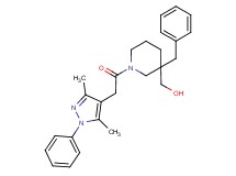 {3-benzyl-1-[(3,5-dimethyl-1-phenyl-1H-pyrazol-4-yl)acetyl]-3-piperidinyl}methanol