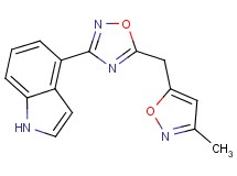 4-{5-[(3-methyl-5-isoxazolyl)methyl]-1,2,4-oxadiazol-3-yl}-1H-indole
