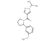 1-isopropyl-4-{[2-(3-methoxyphenyl)-1-pyrrolidinyl]carbonyl}-1H-pyrazole
