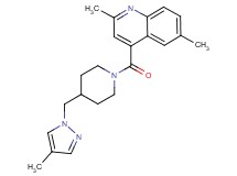 2,6-dimethyl-4-({4-[(4-methyl-1H-pyrazol-1-yl)methyl]-1-piperidinyl}carbonyl)quinoline