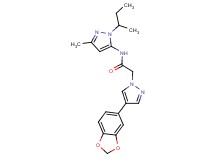 2-[4-(1,3-benzodioxol-5-yl)-1H-pyrazol-1-yl]-N-(1-sec-butyl-3-methyl-1H-pyrazol-5-yl)acetamide