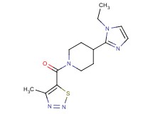 4-(1-ethyl-1H-imidazol-2-yl)-1-[(4-methyl-1,2,3-thiadiazol-5-yl)carbonyl]piperidine