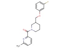 2-({3-[(3-fluorophenoxy)methyl]-1-piperidinyl}carbonyl)-6-methylpyridine